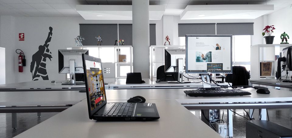 Conference table in a modern office